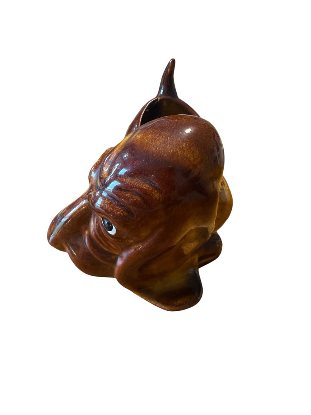 McFarlin Hickok Brown Basset Hound Puppy Dog Planter Ceramic Mid-Century Wear - Picture 2 of 10